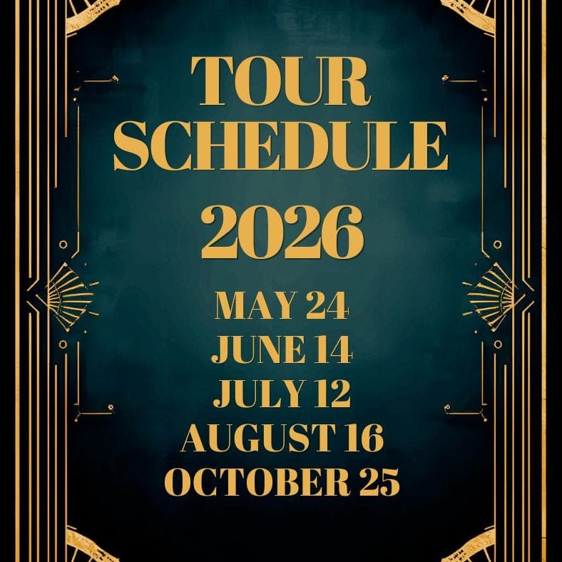 1920s Inspired Vintage Poster with Blue Background (788 x 940 px)